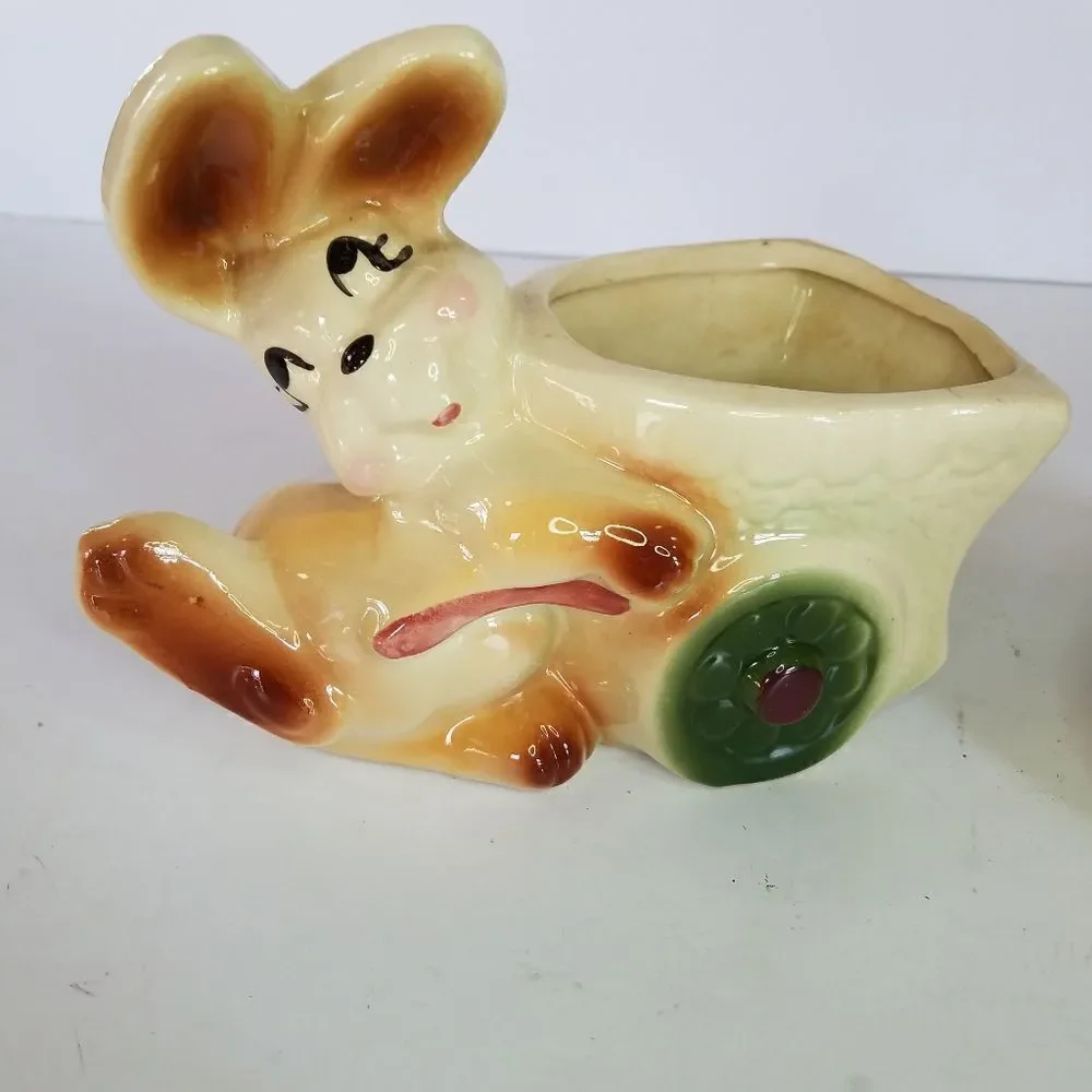Set of Two Vintage Retro 1950s Shawnee Ceramic Planters